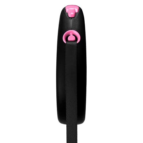 Flexi Black Design Tape, Medium (Under 25kg), 5m, Pink [Dog Lead]