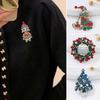 1PC Boot Lapel Pin Christmas Brooch Pin Christmas Gift Zinc Alloy Collar Pin Garland Jewelry