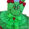 Christmas Costume Grinch Children's Dance Dress Christmas Dress Green Performance Dress Hairball Ballet Dress