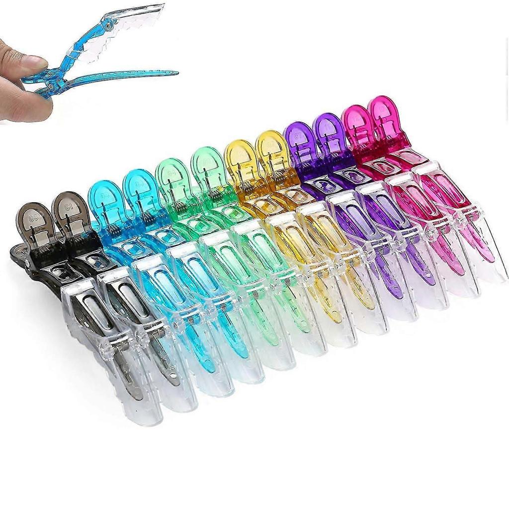 Salon Alligator Croc Hair Clips Transparent Professional Hair Stylist Hair Clips For Diy Sectioning, Haircuts, And Styling Easy To Use,2195
