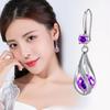 Silver Teardrop Earrings for Women Cubic Zirconia Drop Dangle Earrings Wedding Jewelry Accessory for Brides