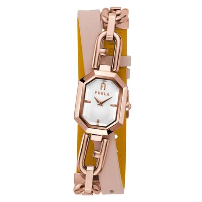 Часы OCTAGONAL Silver Dial Stainless Steel Mineral Glass Quartz Daily Waterproof China Watch WW00044005L3 Rose Gold 27.5MM Womens [Товар]