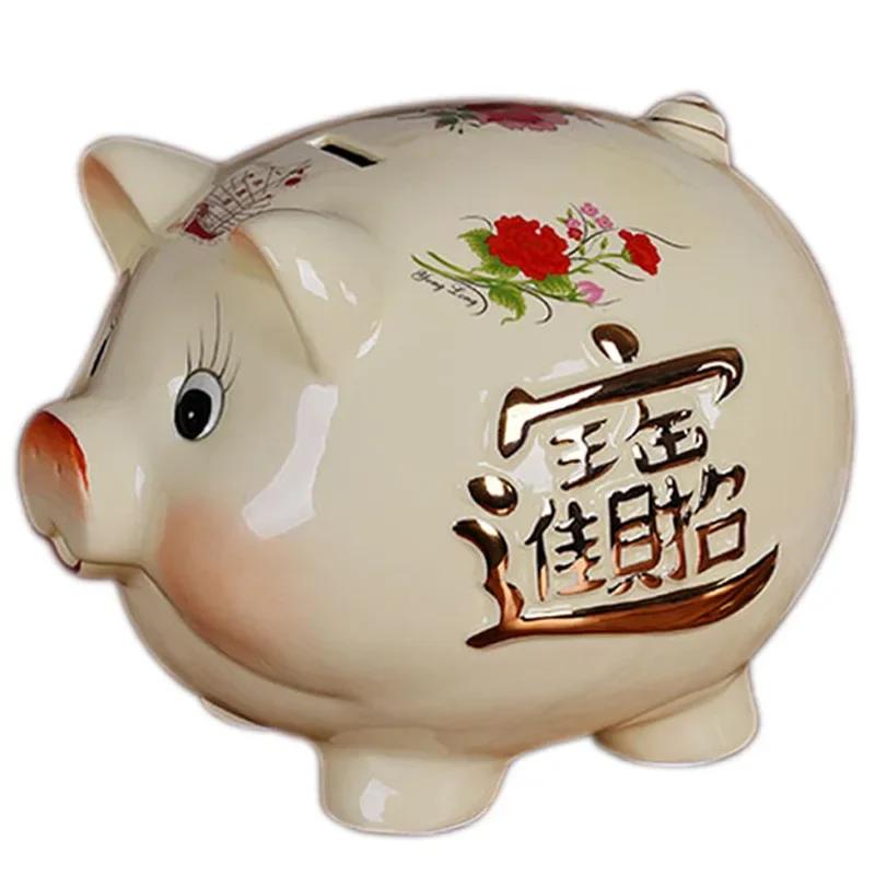Свинья Копилка Секретная Сохранность Большая Гостиная Милый Керамический Скрытый Сейф Копилка Kawaii Бумажные Деньги Домашний Декор