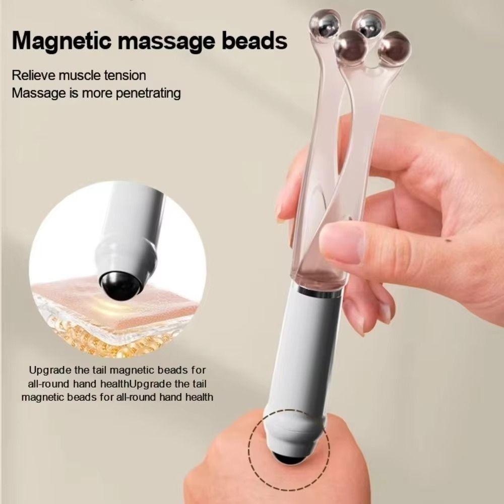 Magnet Bead Finger Massager Roller 5 Beads Hand Acupuncture Points Massager  Arthritis Relief