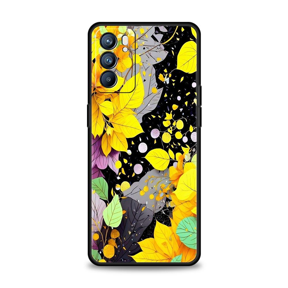 Чехол для телефона с абстрактными растениями и цветами для Oppo A17 A31 A54 A57 A78 A79 A98 Find X5 X6 Reno 6 7 8 10 11 12 13 F Pro 5G Мягкий чехол из ТПУ