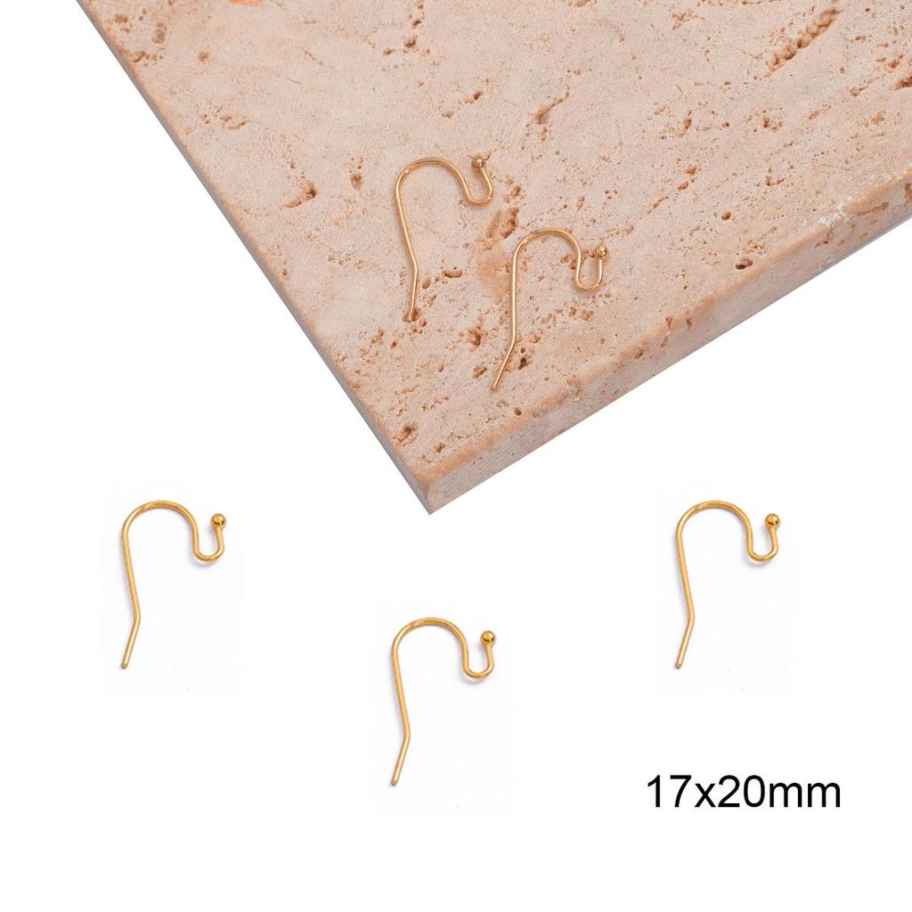 Позолоченные медные крючки для сережек 18 К, проволока для ушных крючков для изготовления ювелирных изделий