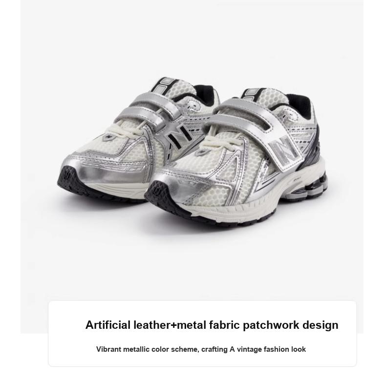 New Balance 1906 Comfortable Versatile Low-Top Casual Shoes Kids Sneaker Silver White PV1906ER