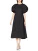 Volume Puff Sleeve Dress RWFO231094 BLK F [Fur Fur] Women's