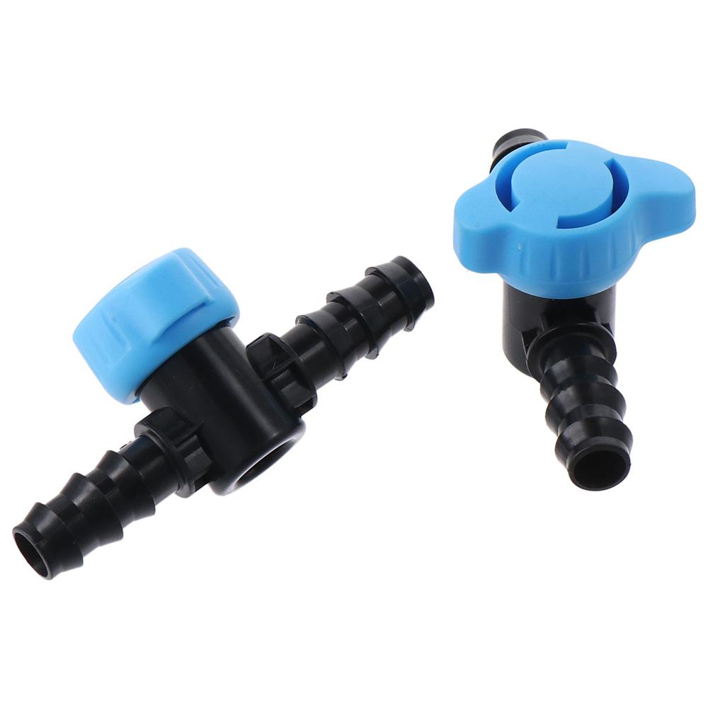 5pcs 16mm in-Line Ball Valve Black & Blue Water Valve Aquariums Hose Valve Water,Oil,Gas