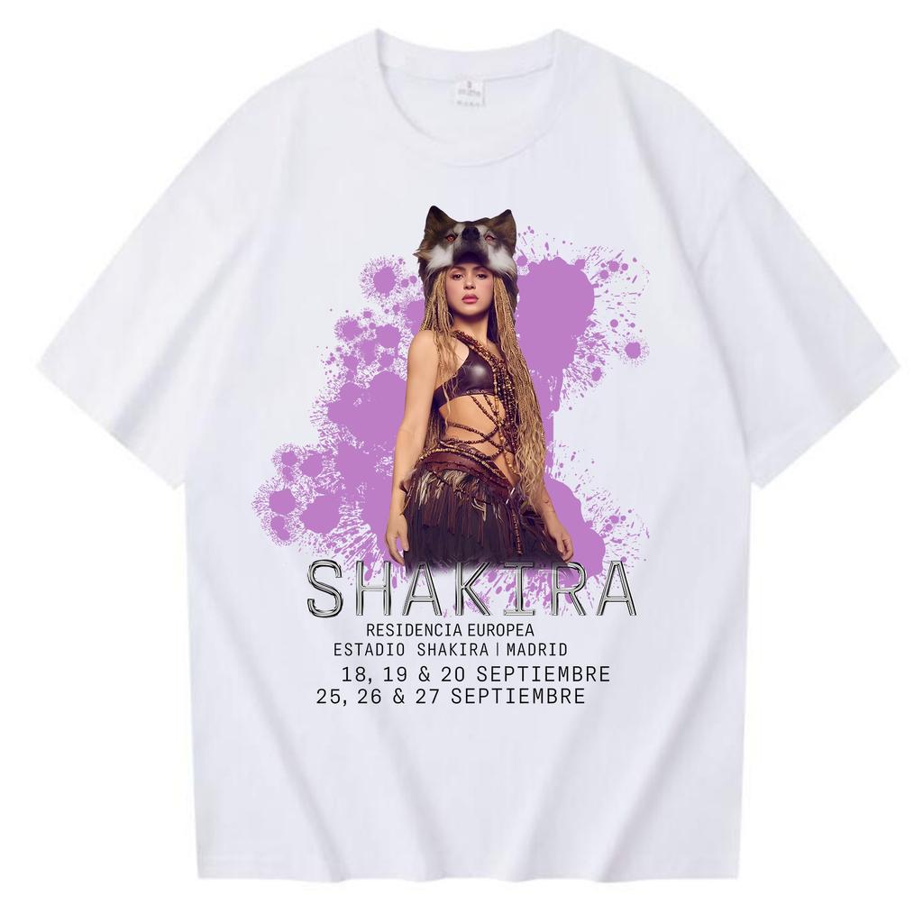 Shakira Las Mujeres Ya No Lloran World Tour 2026 T-shirt Man Woman Summer Harajuku Short Sleeve O-neck Casual Shirt Tops