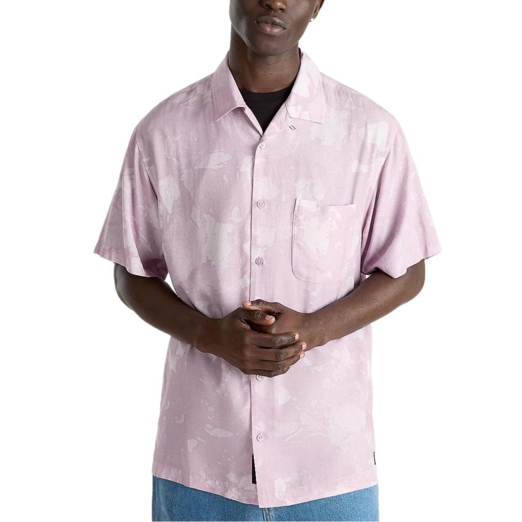 Vans Кемпинговая рубашка на пуговицах, повседневная, с коротким рукавом, мужская, сиреневая VN000HNYDBG