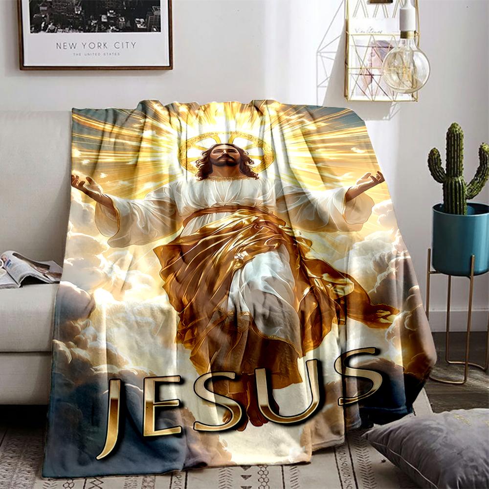 Radiant Jesus Image Keep warm Keep warm for Home suitable for living room and bedroom sofas.