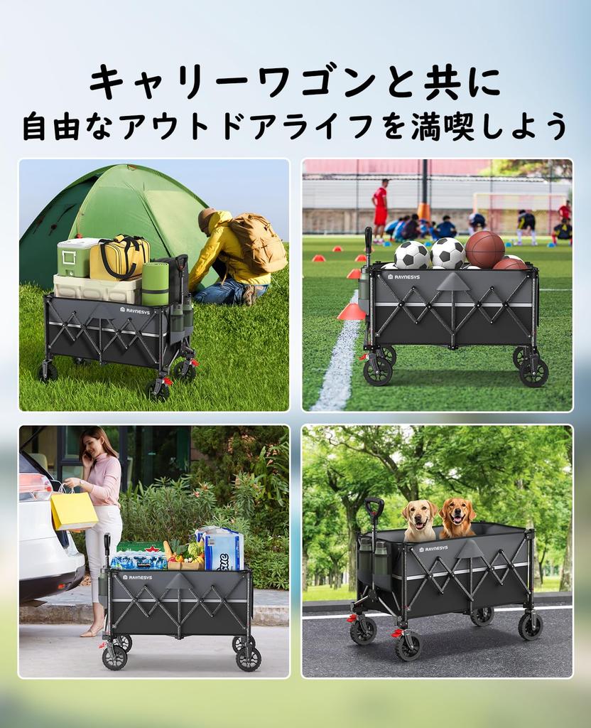 Raynesys Carry Большая Грузоподъемность 150 кг Вес Складная Грузовая Кемпинговая Легкая Компактная и Идеальная для и Черно-Серая Тележка, 150 л, Вместимость, Платформа, Тележка,