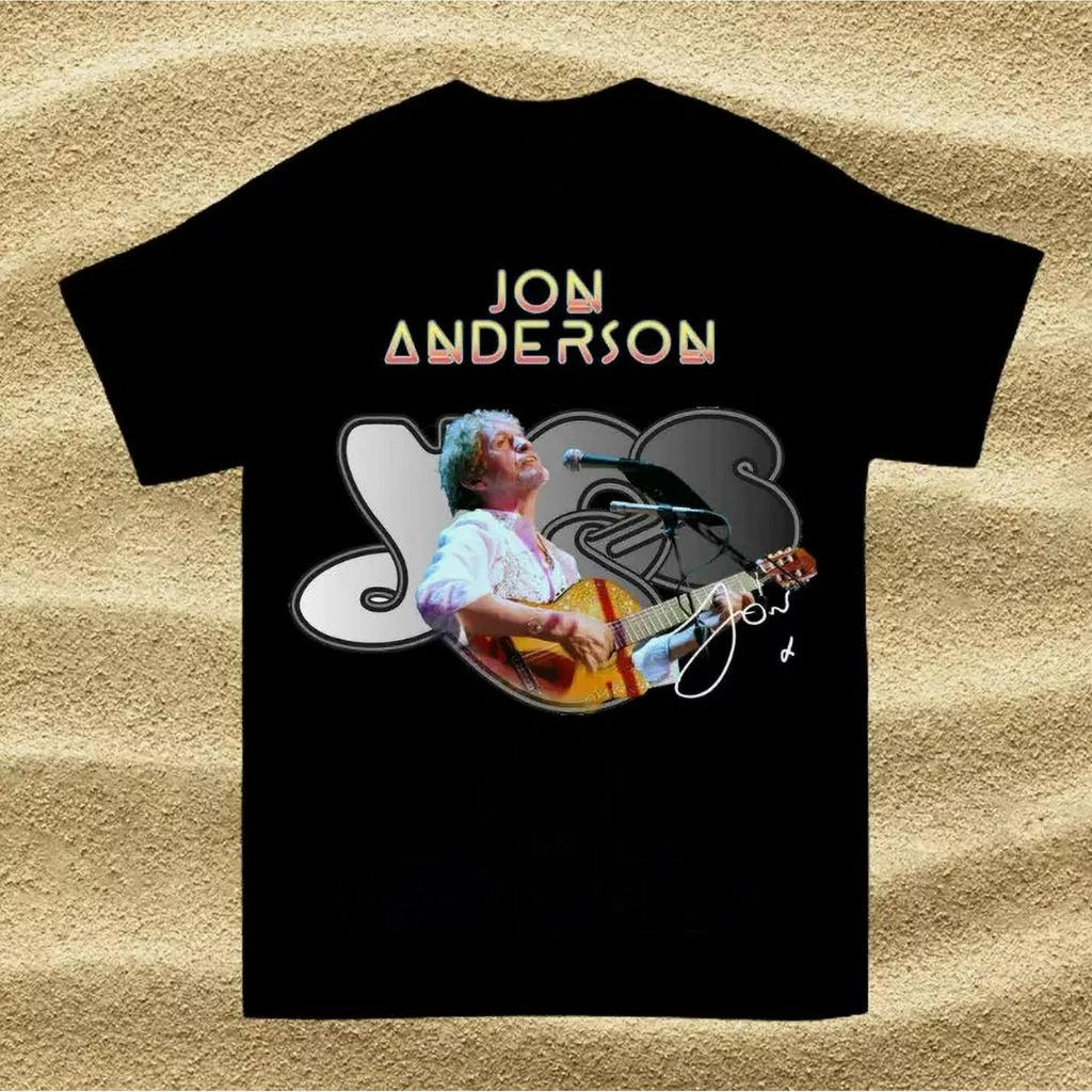 РАСПРОДАЖА Редкая черная футболка Jon Anderson Yes Band с коротким рукавом Унисекс S-5xl