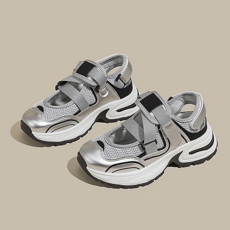 Женские летние повседневные кроссовки на полой танкетке, противоскользящие легкие прогулочные туфли, кроссовки с дышащей сеткой, спортивные теннисные кроссовки для женщин