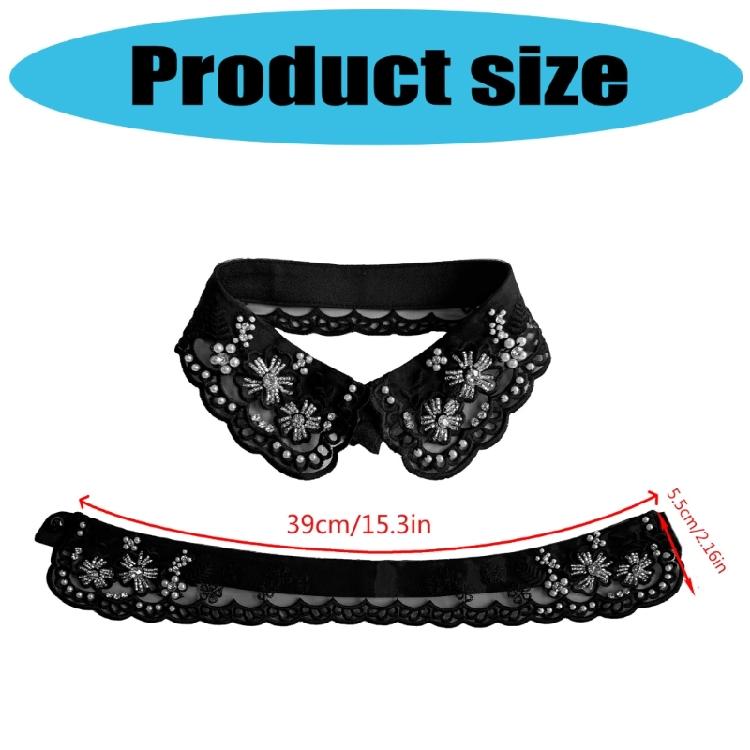 Элегантный многоразовый ложный воротник, украшенный искусственным жемчугом, удобный полиэстер, улучшитель воротника для деловой встречи