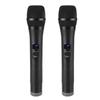 Universal VHF Wireless Handheld Microphone with Receiver for KaraokeBusiness Meeting Black