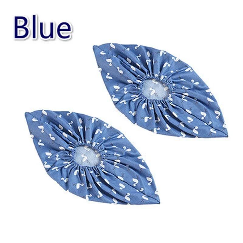 New 1 Pair Home Washable Elastic Adult Dustproof Cloth Shoe Covers Indoor Use Student Computer Rooms Cafes Fabric Foot Covers