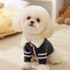 Winter Dog Clothes Fleece Thickened Knitted Can Pull Two-legged Cotton-padded Clothes Small Dog Teddy Bear Pet Clothing