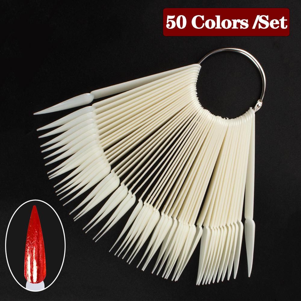 1 компл. для дизайна ногтей, веерная форма, дисплей, естественная диаграмма, гель-лак, образец окраски, тренировка, накладные ногти со съемным кольцом