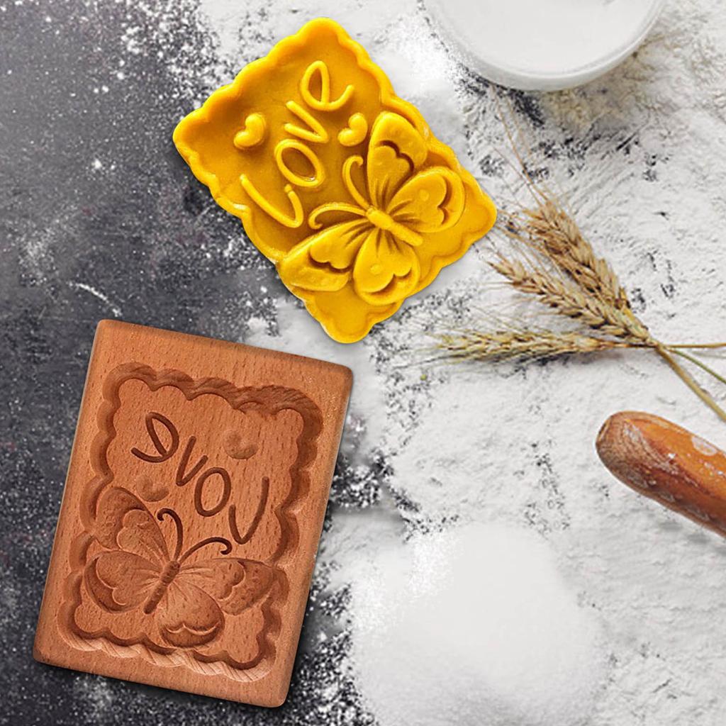 3d Baking Mold, Biscuit Die-cutting Machine Cone Plant Model Biscuit Wooden Kitchen DIY