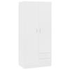 VidaXL Wardrobe White 80x52x180 Cm Chipboard