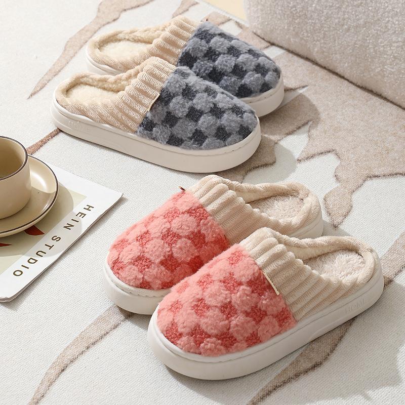 Зимняя одежда нескользящие пушистые тапочки хлопковая швабра утолщенные теплые домашние хлопковые тапочки