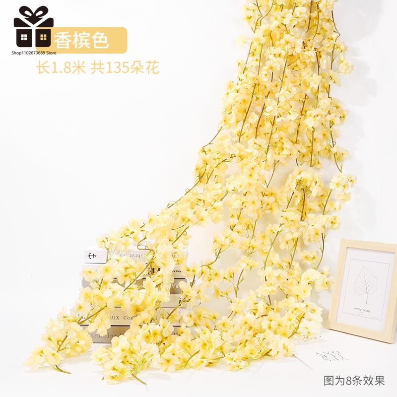 230 см искусственные цветы сакуры виноградная лоза свадебный сад роза арка украшение для дома вечеринка рождественский свадебный искусственный шелк скрапбукинг растения