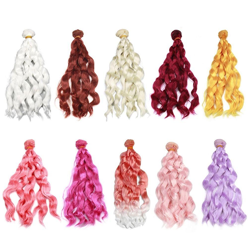 1PC Hot Synthetic Fiber 20cm Doll Wigs Wig Hair Long Straight DIY Dolls Accessories