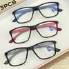 3 шт. Очки для чтения Мужские Женские Анти-синий свет Пресбиопия Очки Антиусталость Компьютерные очки С +1.5 +2.0 +2.5 +3.0 +4.0