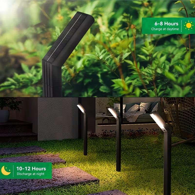 3colors Solar Ground Light RGB Light Light Sensing Intelligence Outdoor Pathway Lighting Solar Garden Lights Durable Plastic