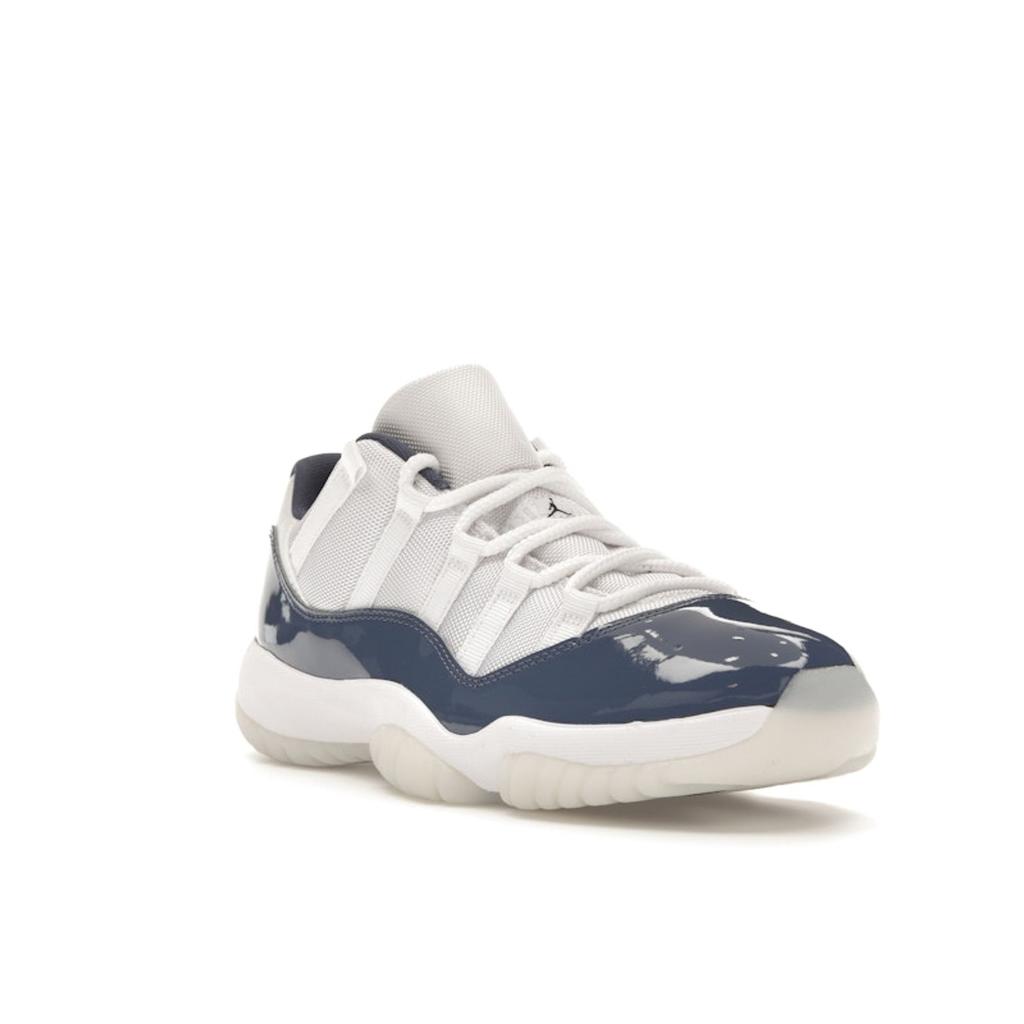 Air Jordan 11 Retro Low Diffused Blue Men Sneakers White Midnight-Navy Football-Grey FV5104-104