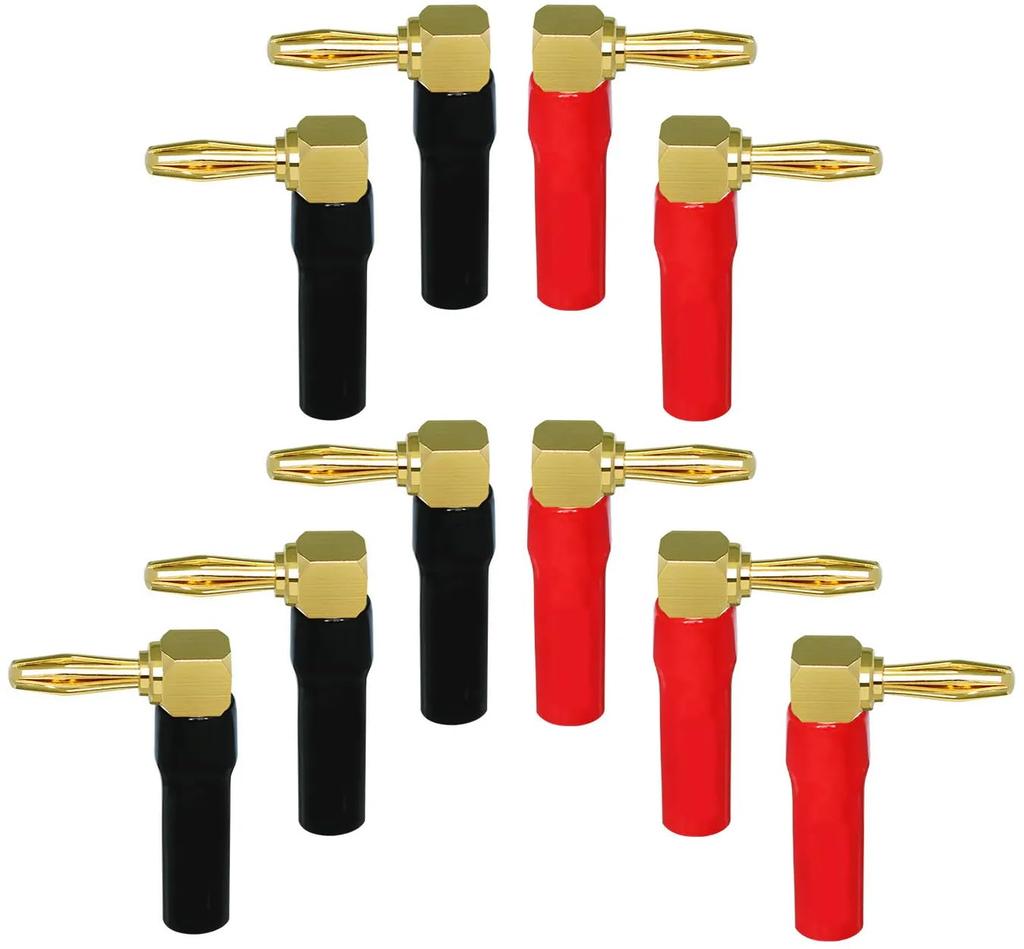 Аудиофильское гнездо типа «банан», позолоченное резиновое покрытие, плавное крепление и отсоединение, черный, красный, 5 пар, набор из 10 предметов, размер продукта 37 мм x 27 мм x 9 мм