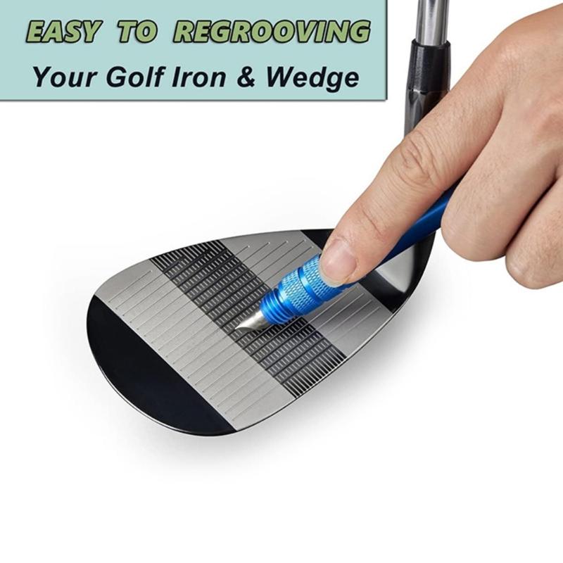 Golf Iron Wedges 3 In 1 Golf Club Grooves Sharpener Hard Club Grooves Cleaner