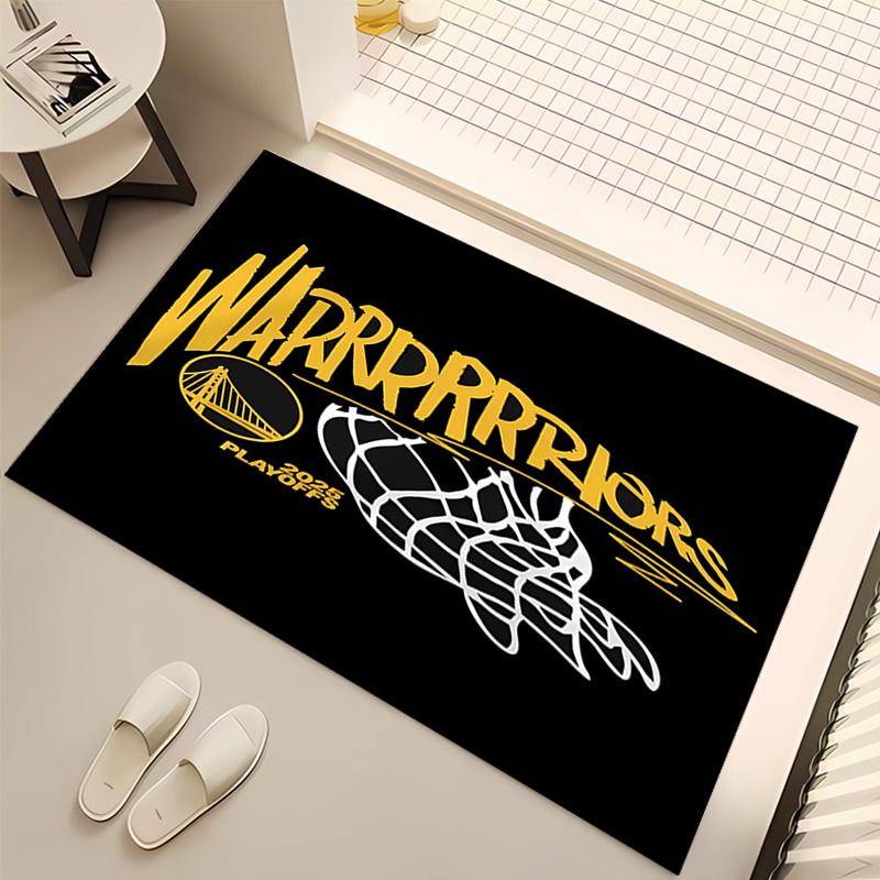 1pc Golden State Warriors logo Print Area Rug - Soft, Washable Non-Slip Indoor Mat, Living Room, Home Office Decorative Rug,Office Decorative