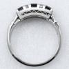 Ring Pt900Platinum/sapphire/diamond #6.2(US Size) 4.4g Women Used