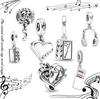 Подвеска Хлопушка для фильма, Подвески Музыкальная нота Для браслета Originalcharms, Медная бусина-подвеска В подарок женщине, Украшение