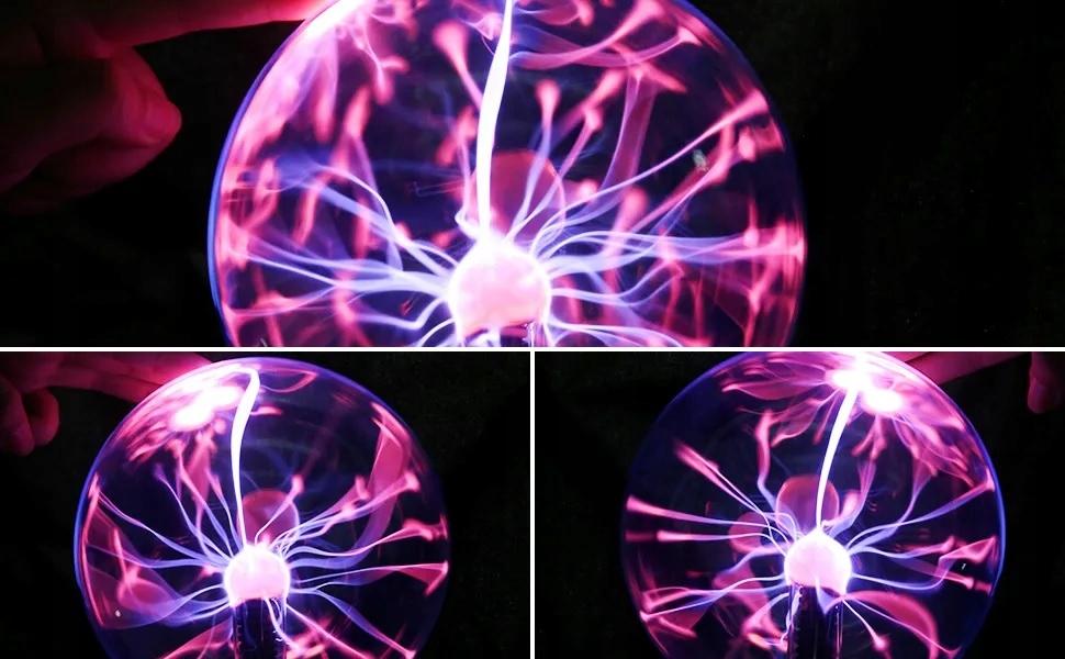 Magic Ball Plasma Lamp Glass Educational Plasma Night Lamp