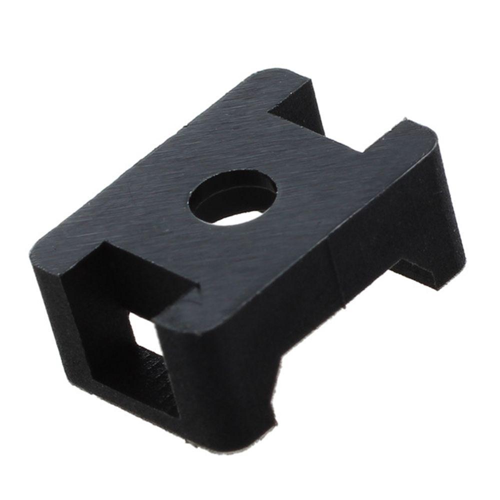 Black Width Cable Tie Mount Wire Holder Base Saddle Type