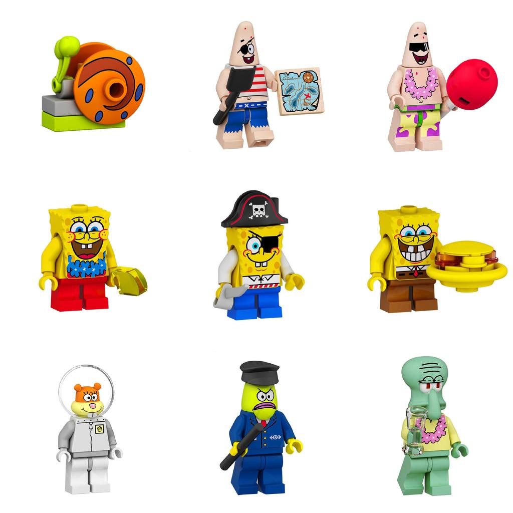 Spongebob Squarepants Plastic Building Kit Small Pieces For Creative Construction