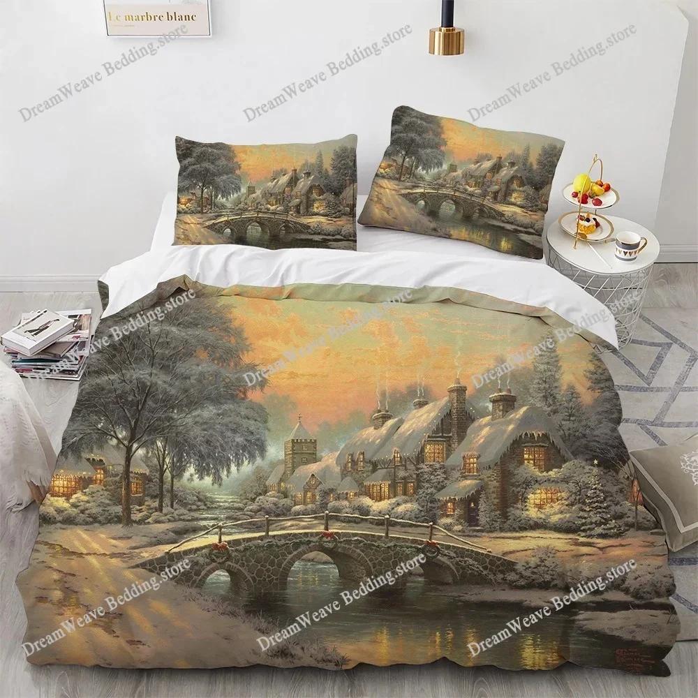 Oil Bedding Set Duvet Cover 3d Bedding Fashion Design Decoration King Duvet Cover Set Double Bed Set Bedding Sets Luxury Gift741