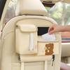 Сумка для хранения автомобиля, подвесная сумка, симпатичная мультяшная кожаная спинка сиденья автомобиля, подвесная сумка для хранения, многофункциональное мусорное ведро для хранения