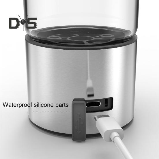 Генератор бутылки с водородной водой 460 мл, технология электролиза ионизированной мембраны, 3 мин, 2300+ PPB, перезаряжаемая бутылка для воды с водородом