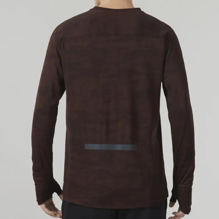 Nike Long Sleeved T Shirt Men's Dark Brown (Unisex) T-Shirts FB8539 227