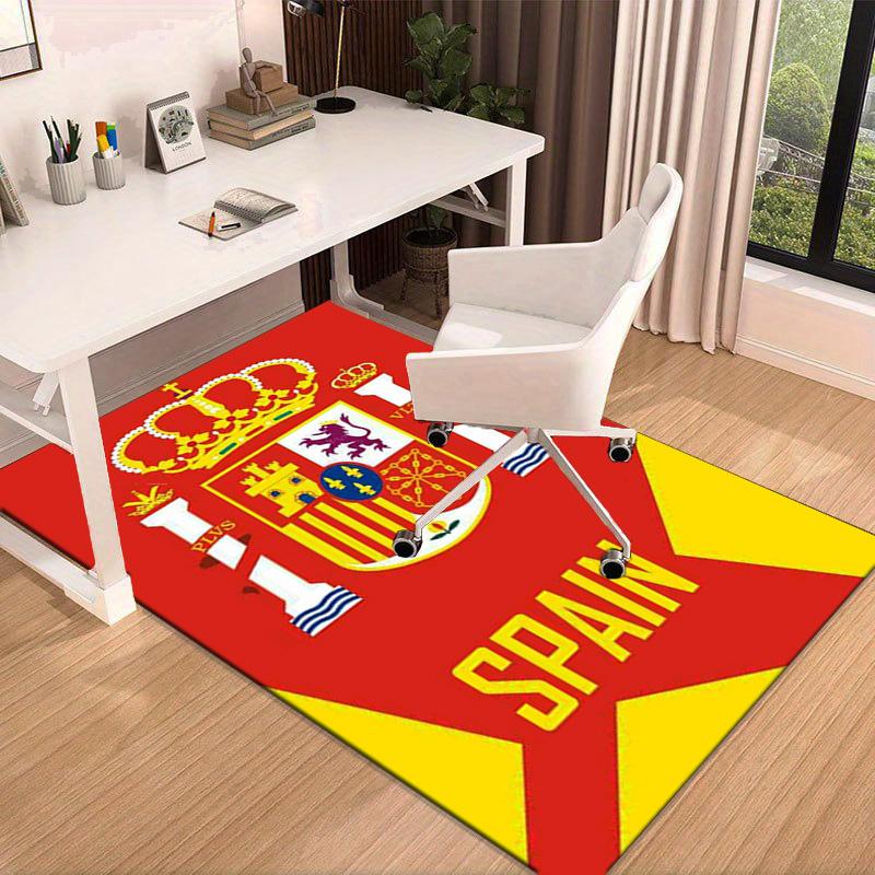 Spain's Royal Emblem Printed Area Rug for Office, Chair Rug, Decorative Carpet Floor Mat, Large Size Fan gifts Christmas gifts