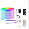 RGB светодиодная неоновая лента с управлением через приложение USB 5 В музыкальная неоновая гибкая подсветка IP67 водонепроницаемая для украшения комнаты, спальни, вечеринки, DIY освещения