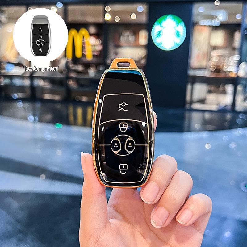 BAIC EX3 Electric Vehicle Key Fob Protective Case with Buckle Bag - Full Coverage for R600 Model