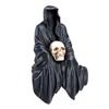 Halloween Grim Reaper Figurine Spooky Black Robe Death Ghost Resin Statue Sculpture Indoor Home Office Desktop Decoration Ornament Festival Gift