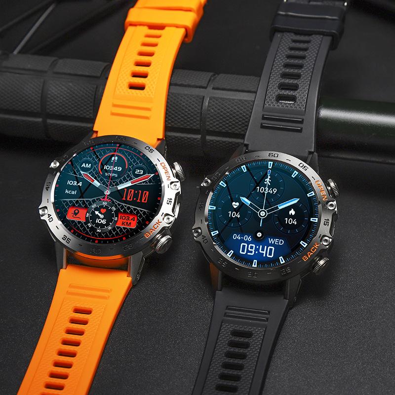 Смарт-часы K52 с Bluetooth-звонками, музыкой, спортивным шагомером, отображением погоды, оповещениями о сообщениях и многофункциональными функциями.