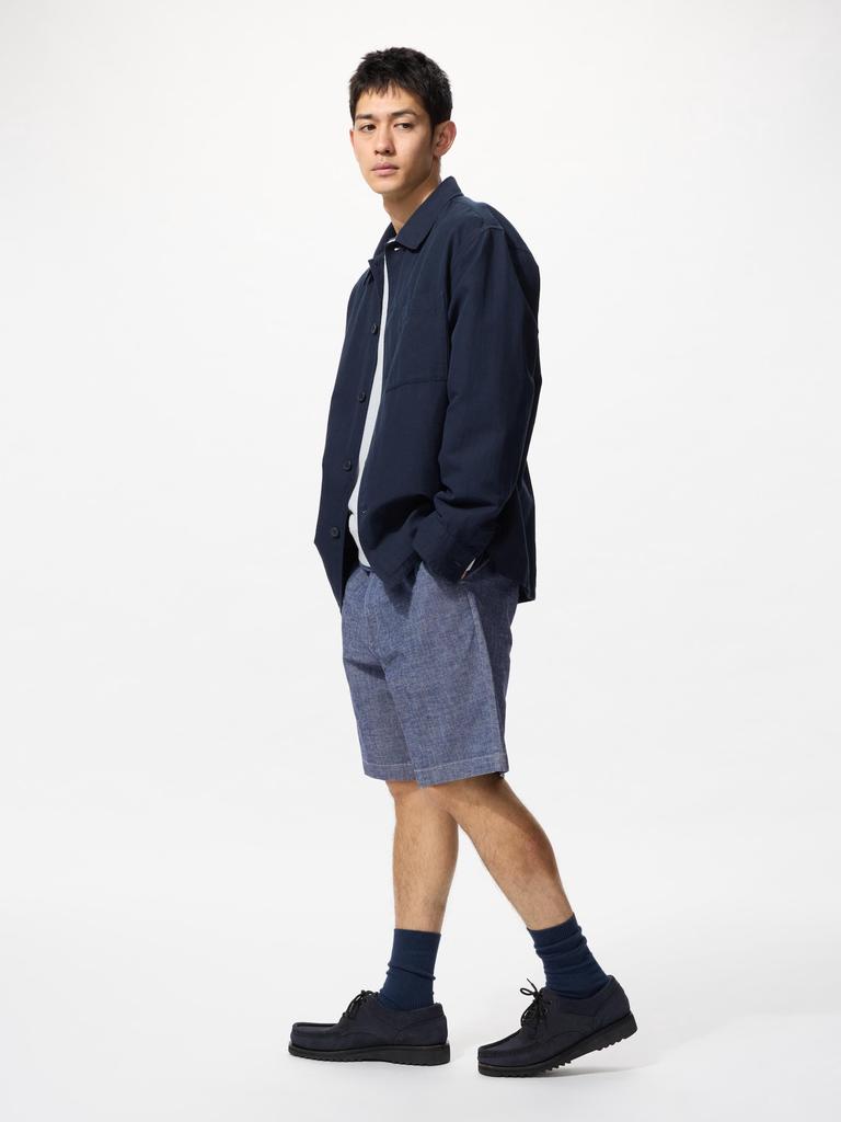 Uniqlo Япония Stretch Easy шорты Шамбре